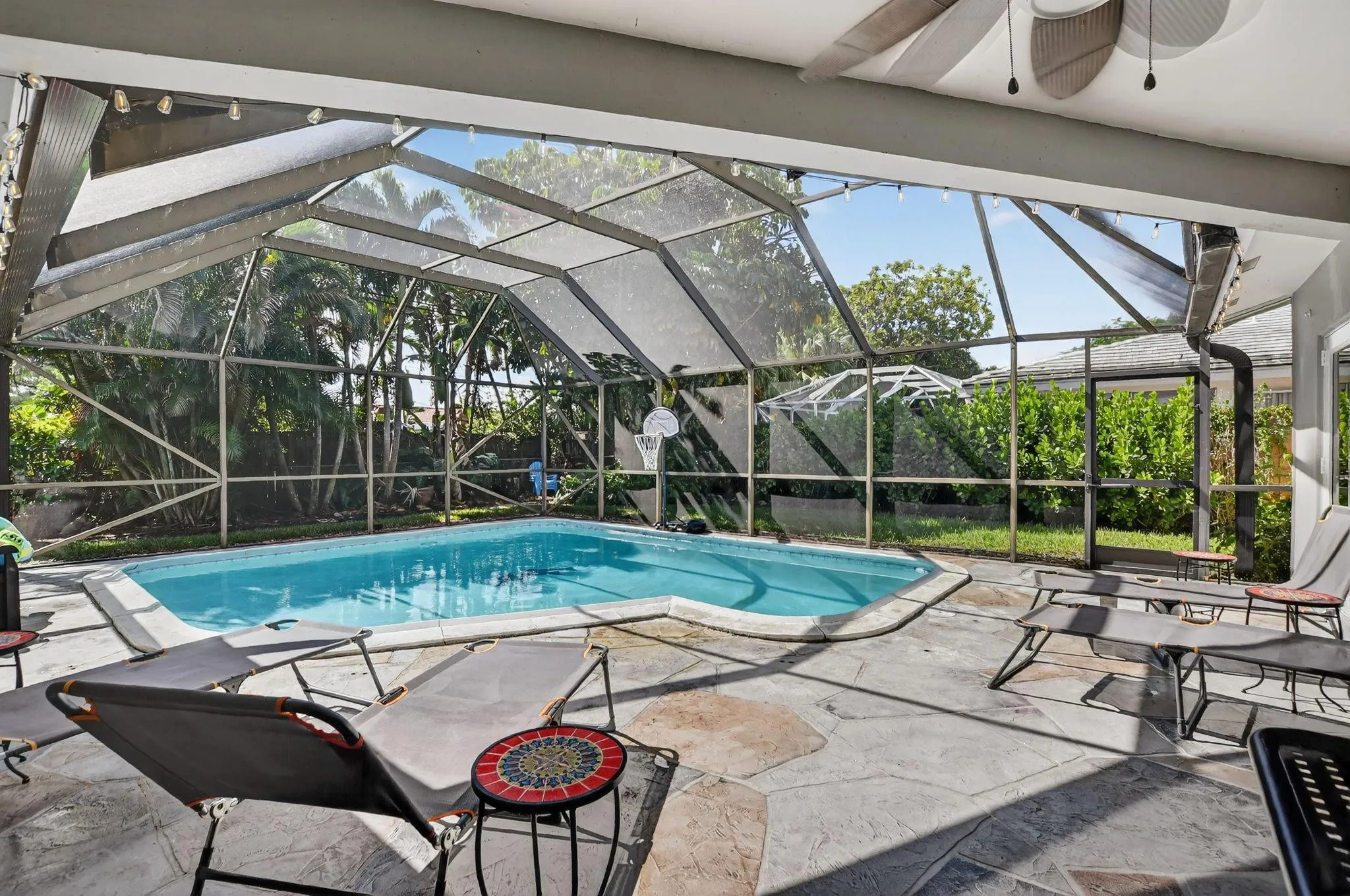The pool is heated, so enjoy it year round!