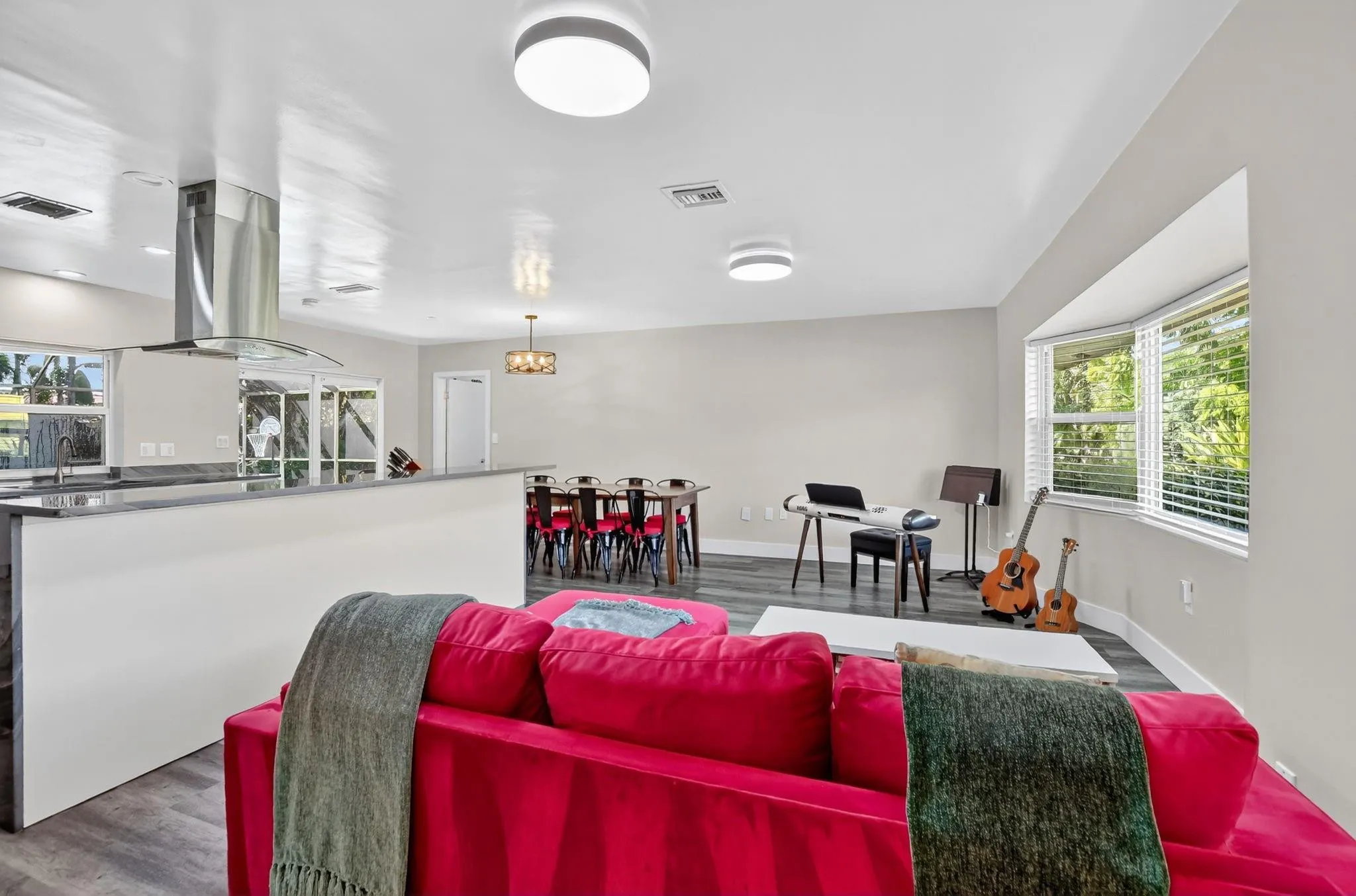 All rooms are filled with natural light