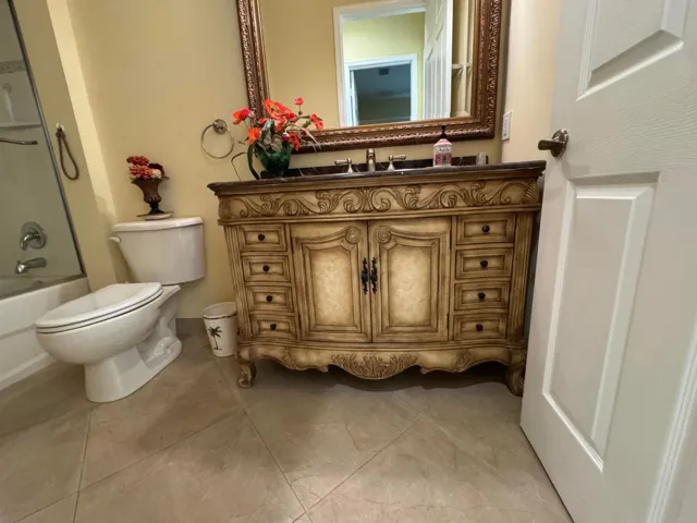 Guest Bath with vitorian cabinet