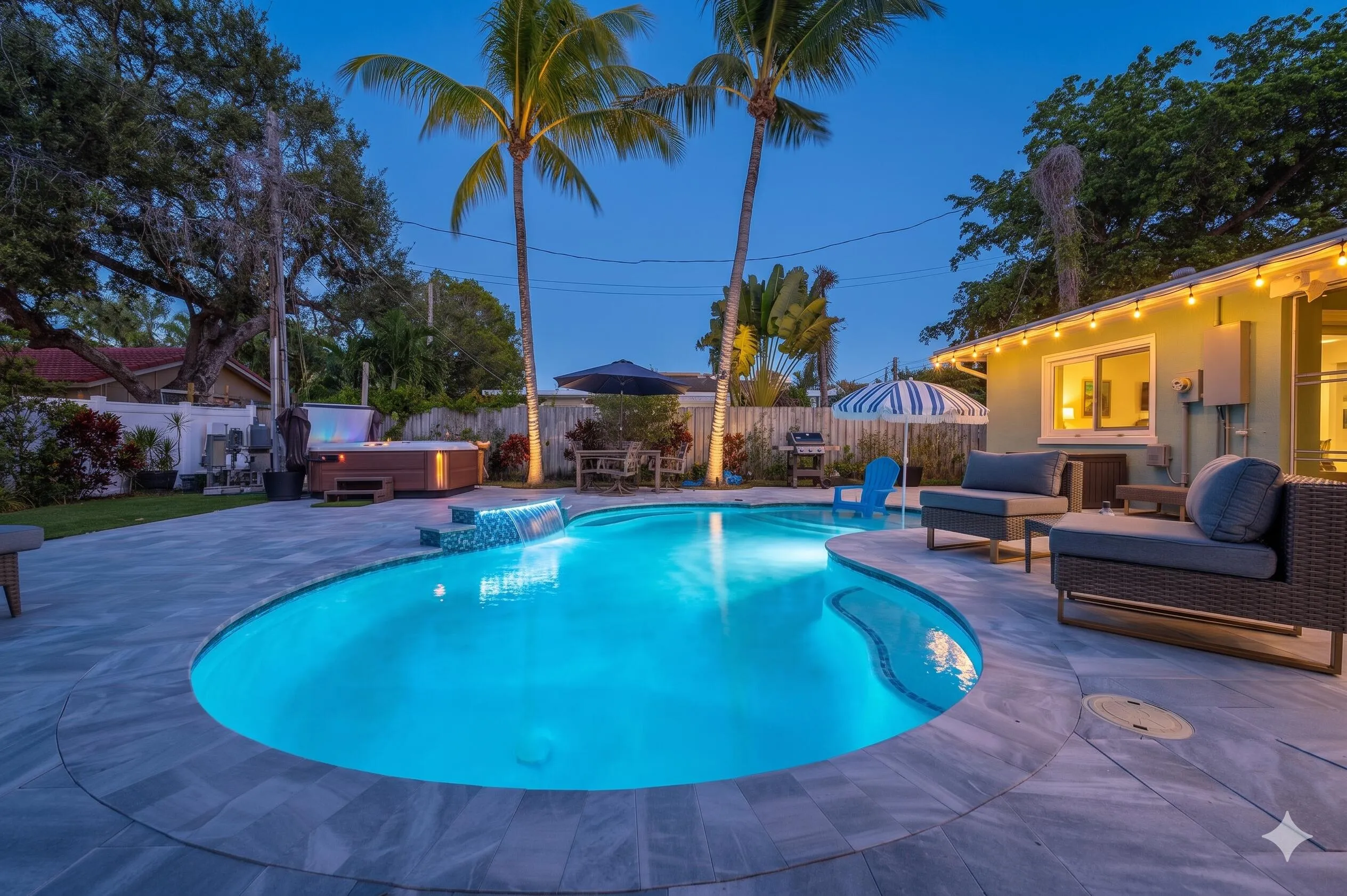 Backyard at Night