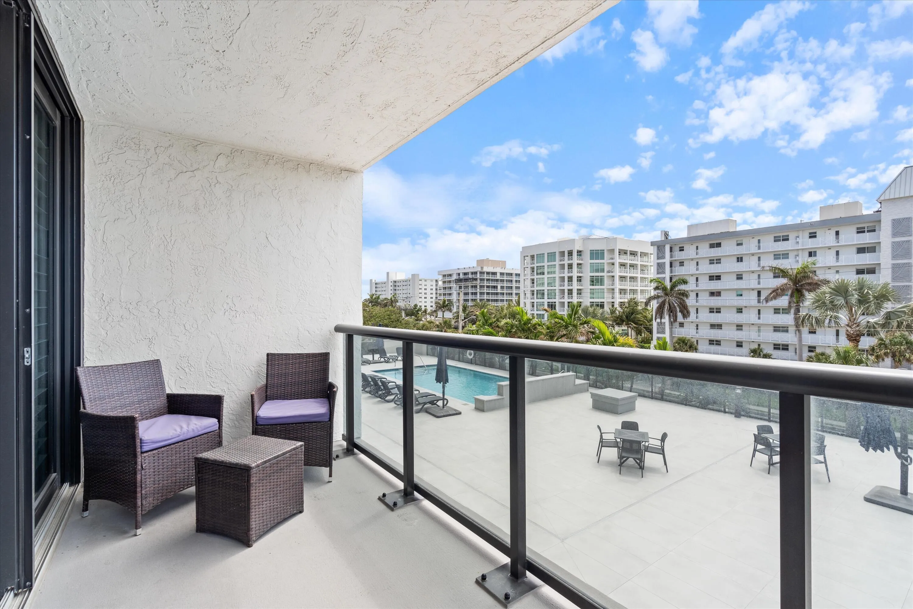 balcony facing west