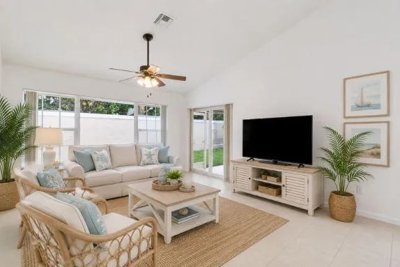 Living room - virtually staged