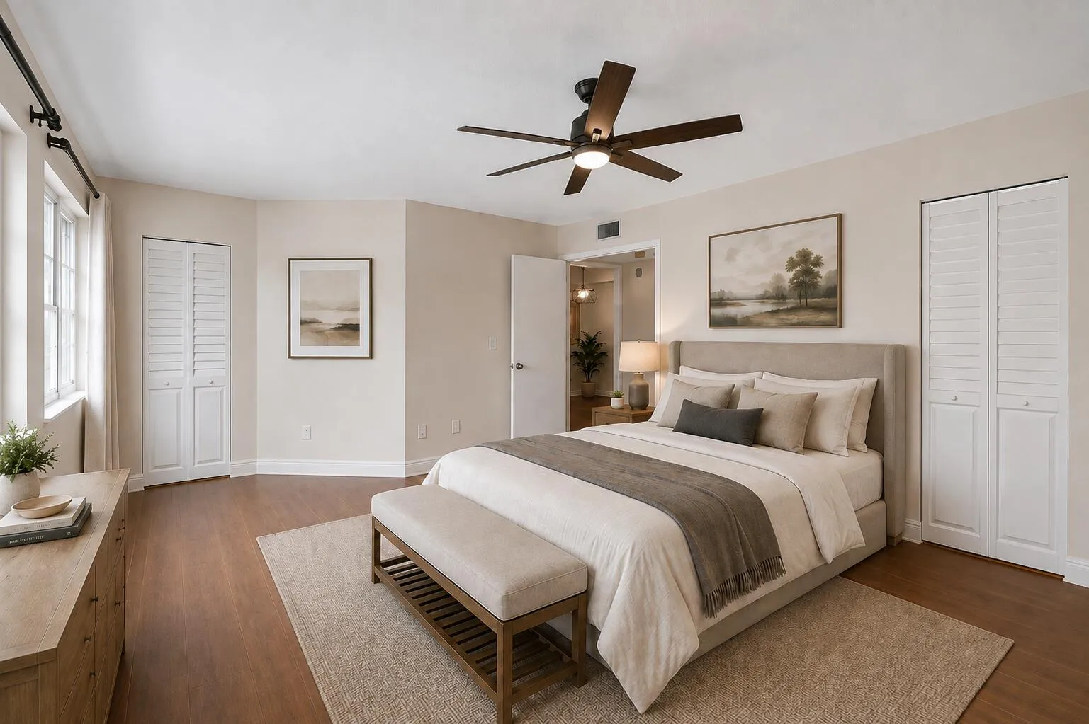 Virtually Staged Photo. Actual room is unfurnished. Furnishings and décor shown are digitally added for visualization purposes only.