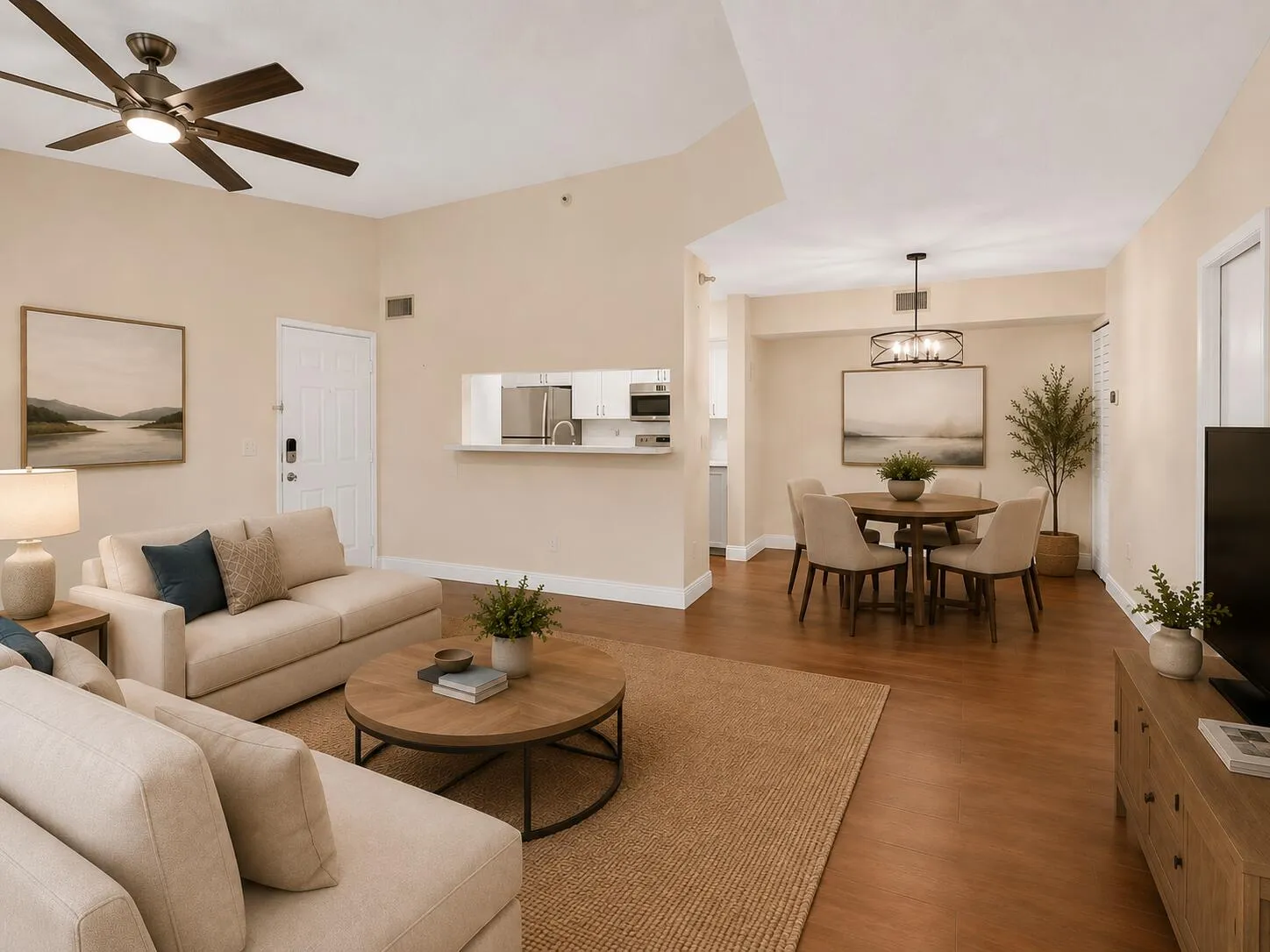Virtually Staged Photo. Actual room is unfurnished. Furnishings and décor shown are digitally added for visualization purposes only.