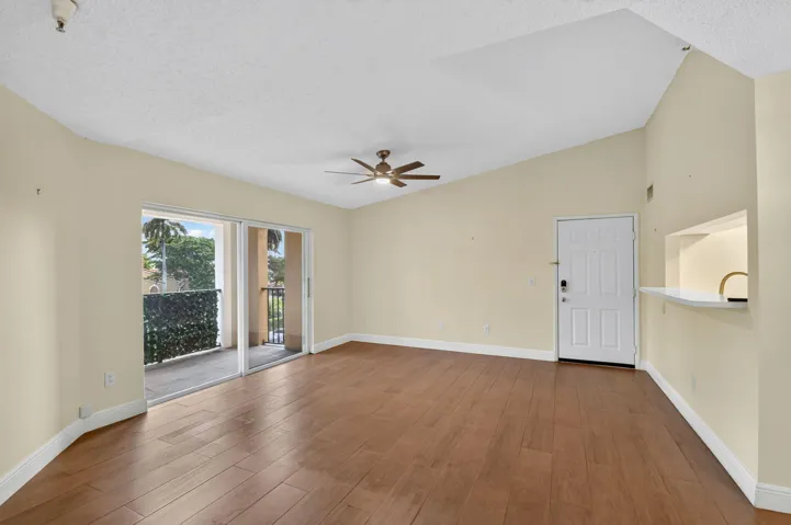 Living Room with Vaulted Ceiling