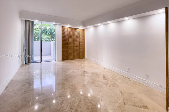 Slider door opens to balcony
