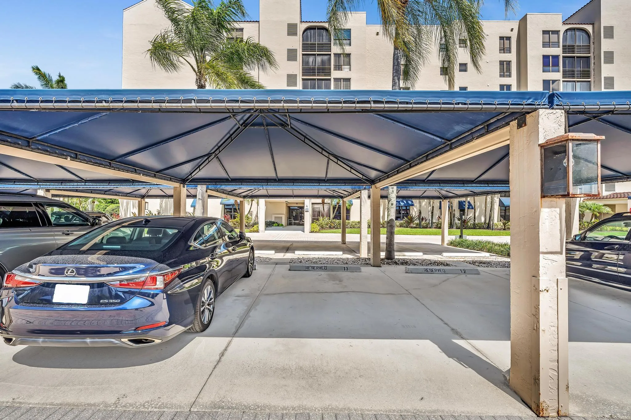 covered assigned parking spot