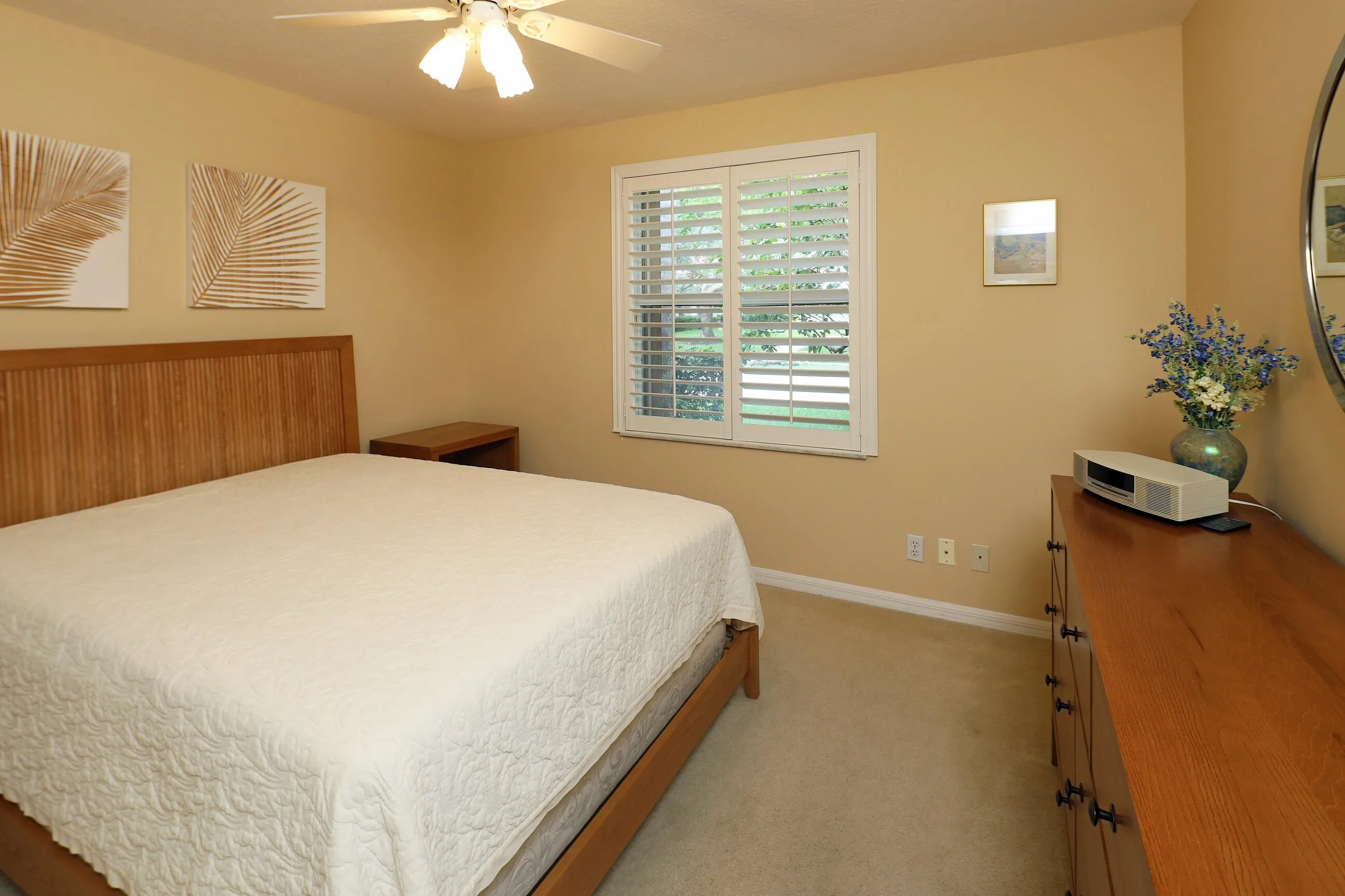 Move in ready home in Bellaggio featuring 2 bedrooms plus den, screened lanai, lake park views and pet friendly living.