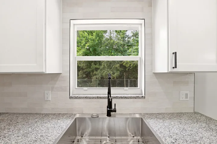 Kitchen Sink with Backyard Views