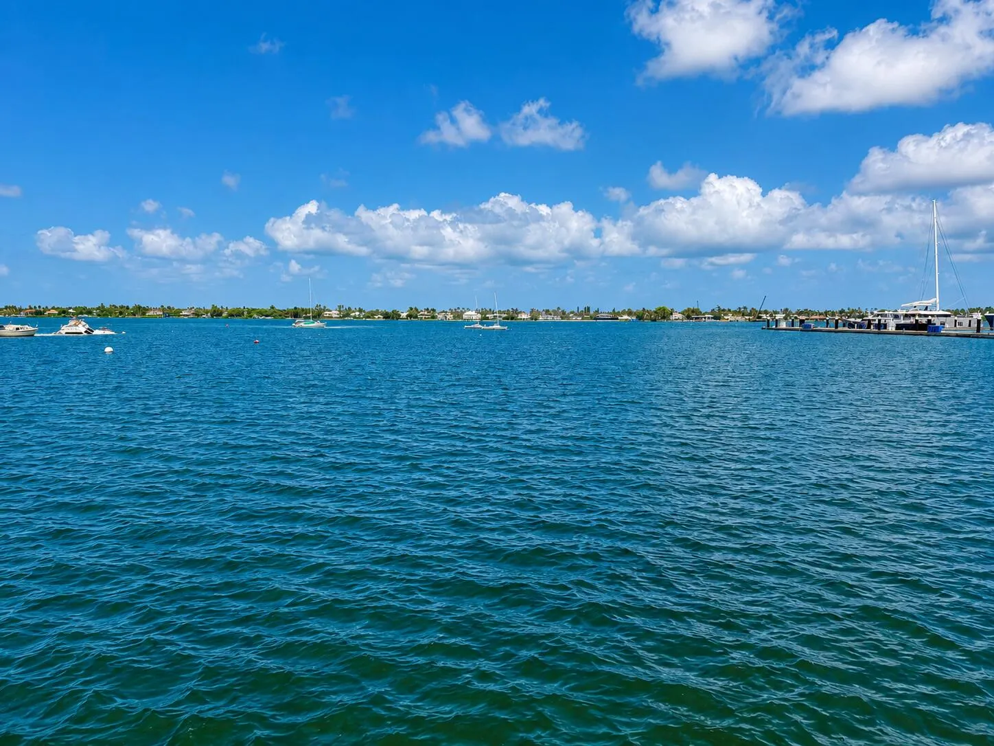 Intracoastal views from condo shoreline