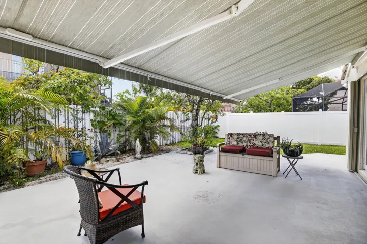Rear Patio with extended awning