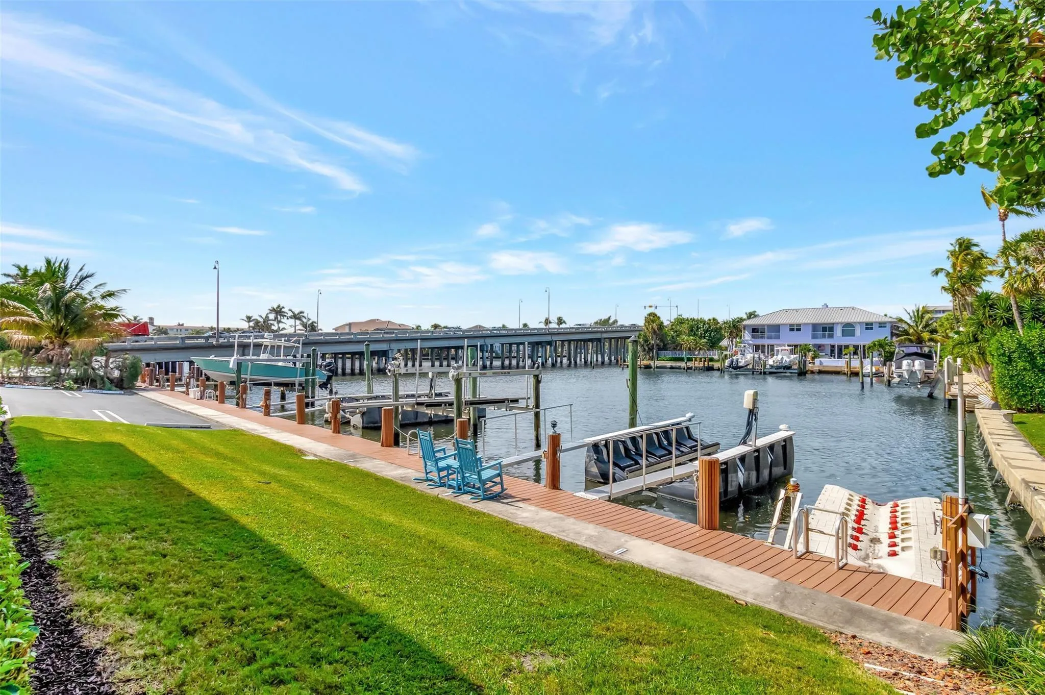 Private dock included