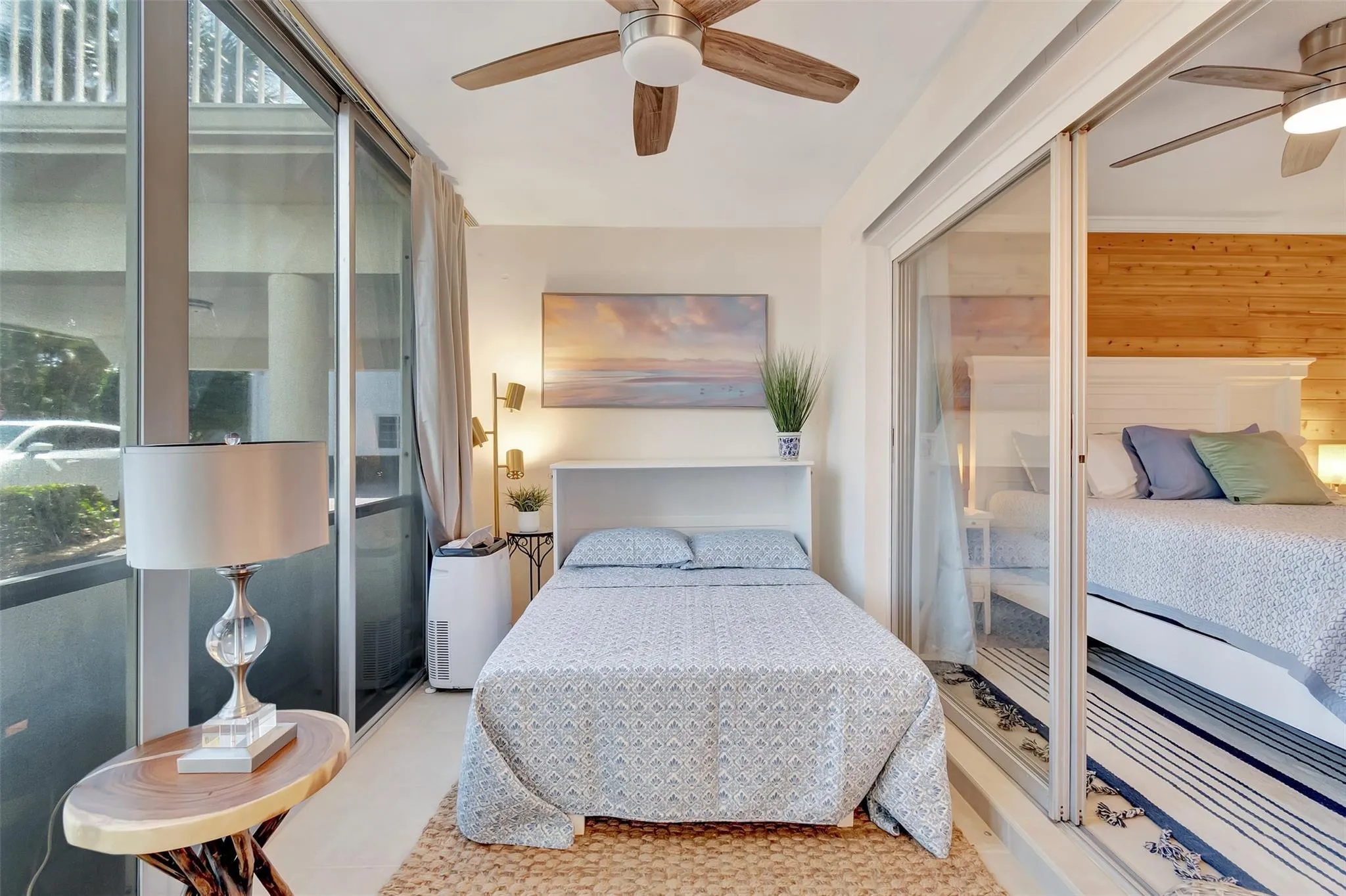 Lanai with bed