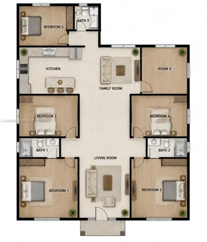Floor plan is an estimated representation of the home’s layout and is provided for reference only. Room sizes, dimensions, and configurations may not be accurate and should be independently verified by the buyer.