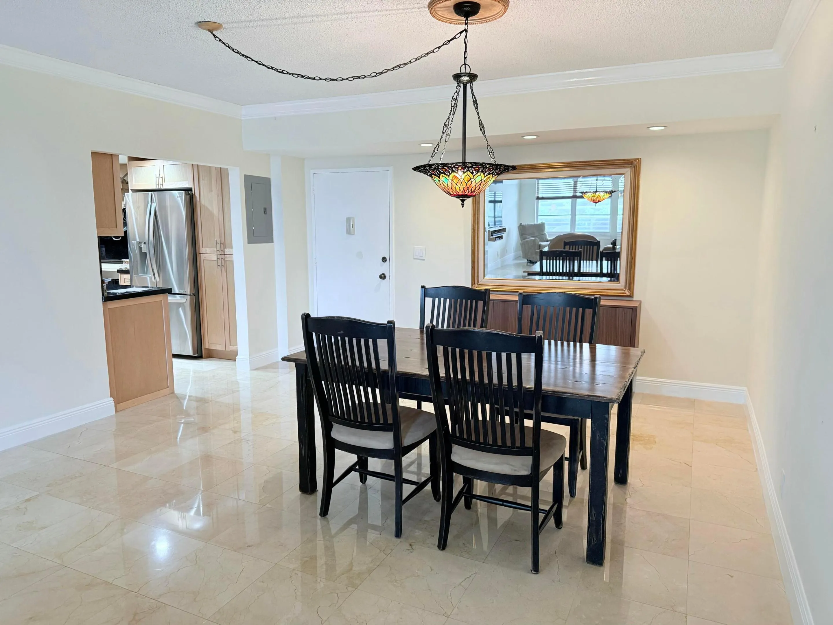 Crown molding, custom recessed lighting