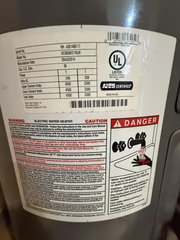 water heater info