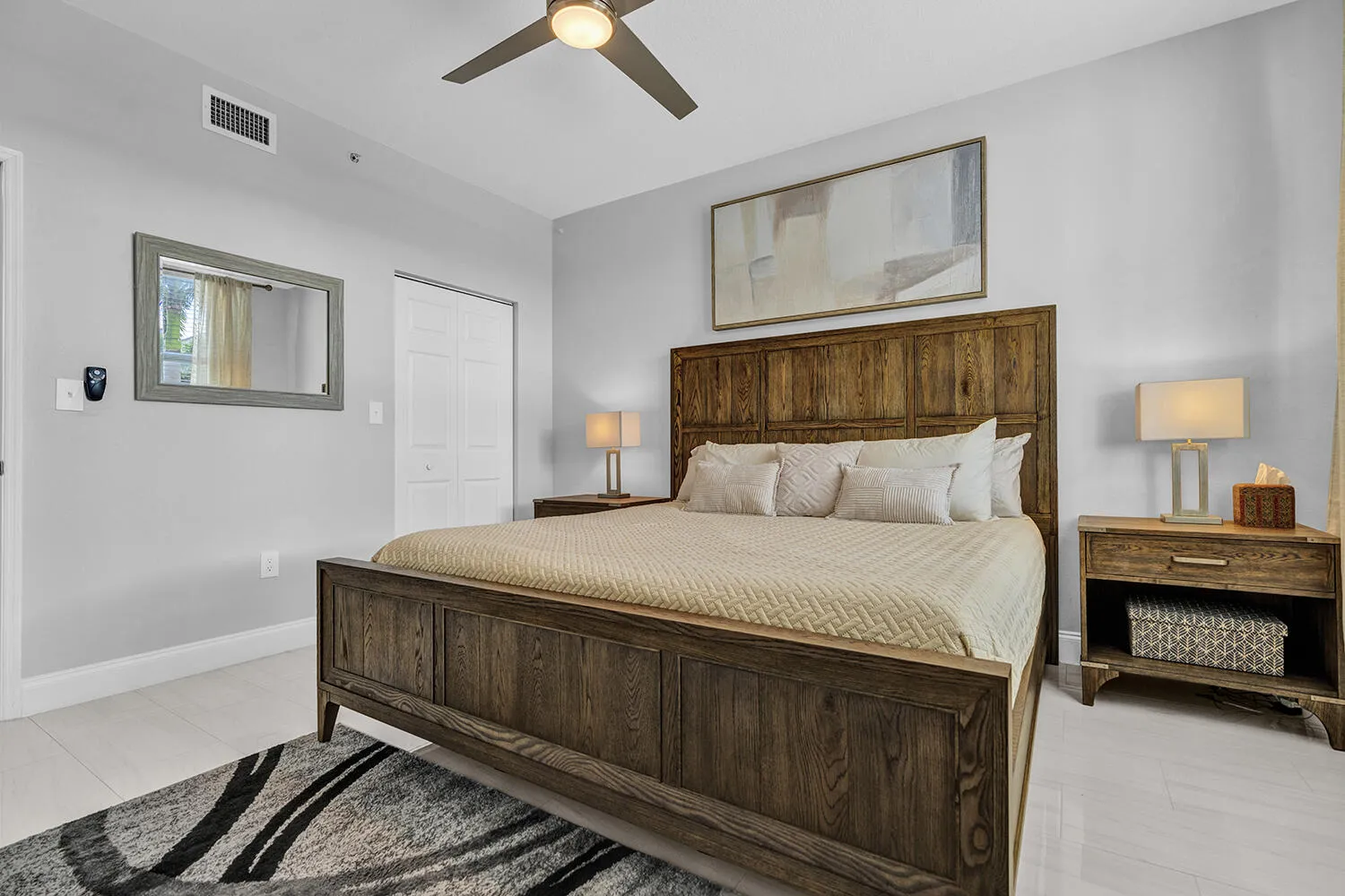 Third Bedroom with King Size Bed, Large TV, and Walk-in Closet