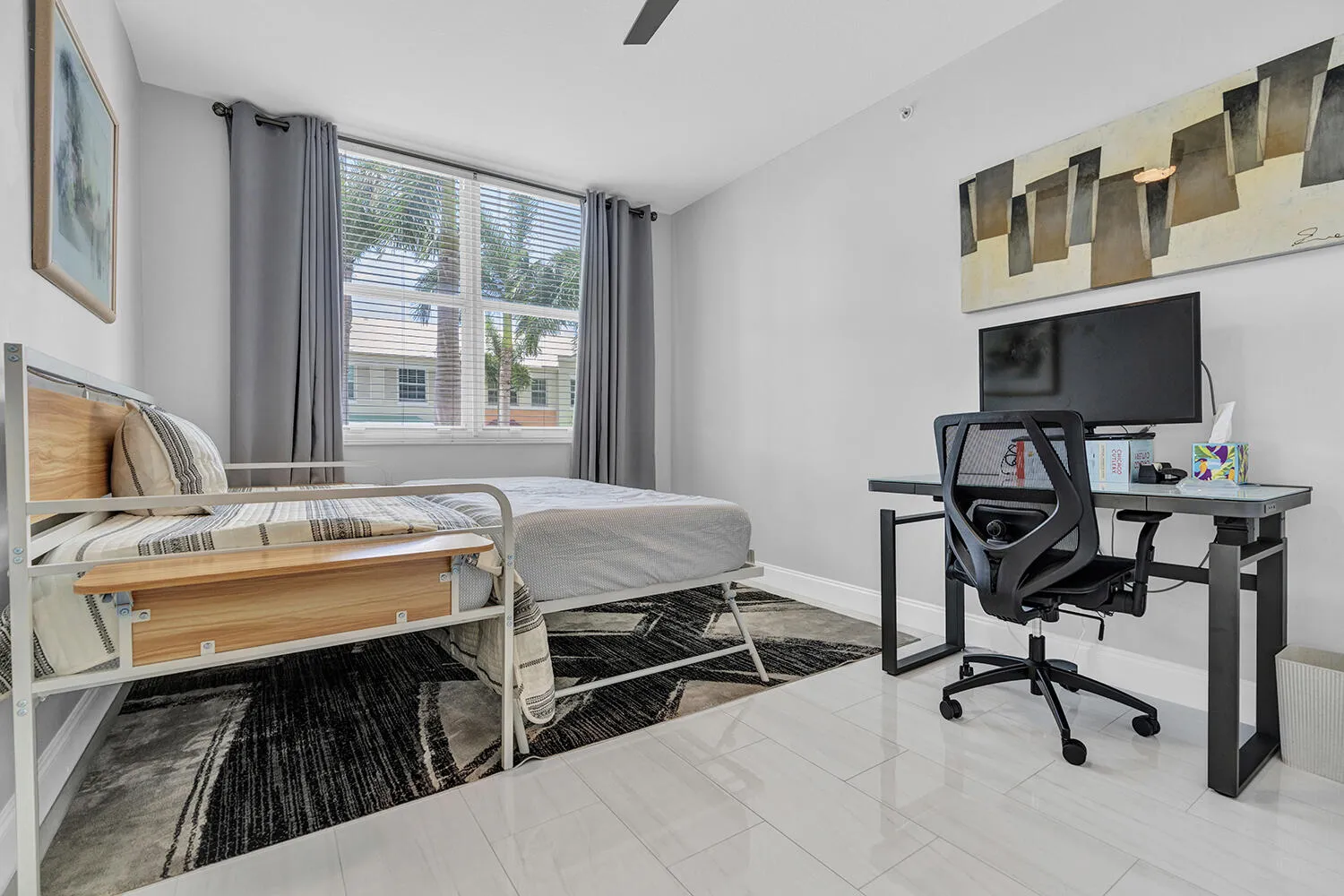 Second Bedroom with Trundle Bed and Desk