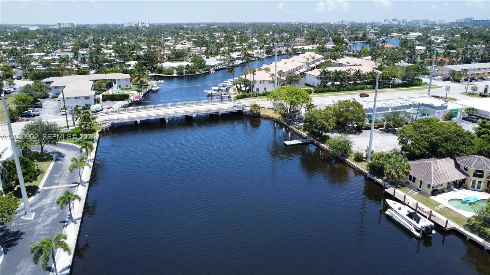 Aerial view of the nearby bridge currently being upgraded to improve navigation access for larger vessels!