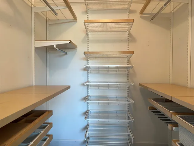 Finished walk-in closet