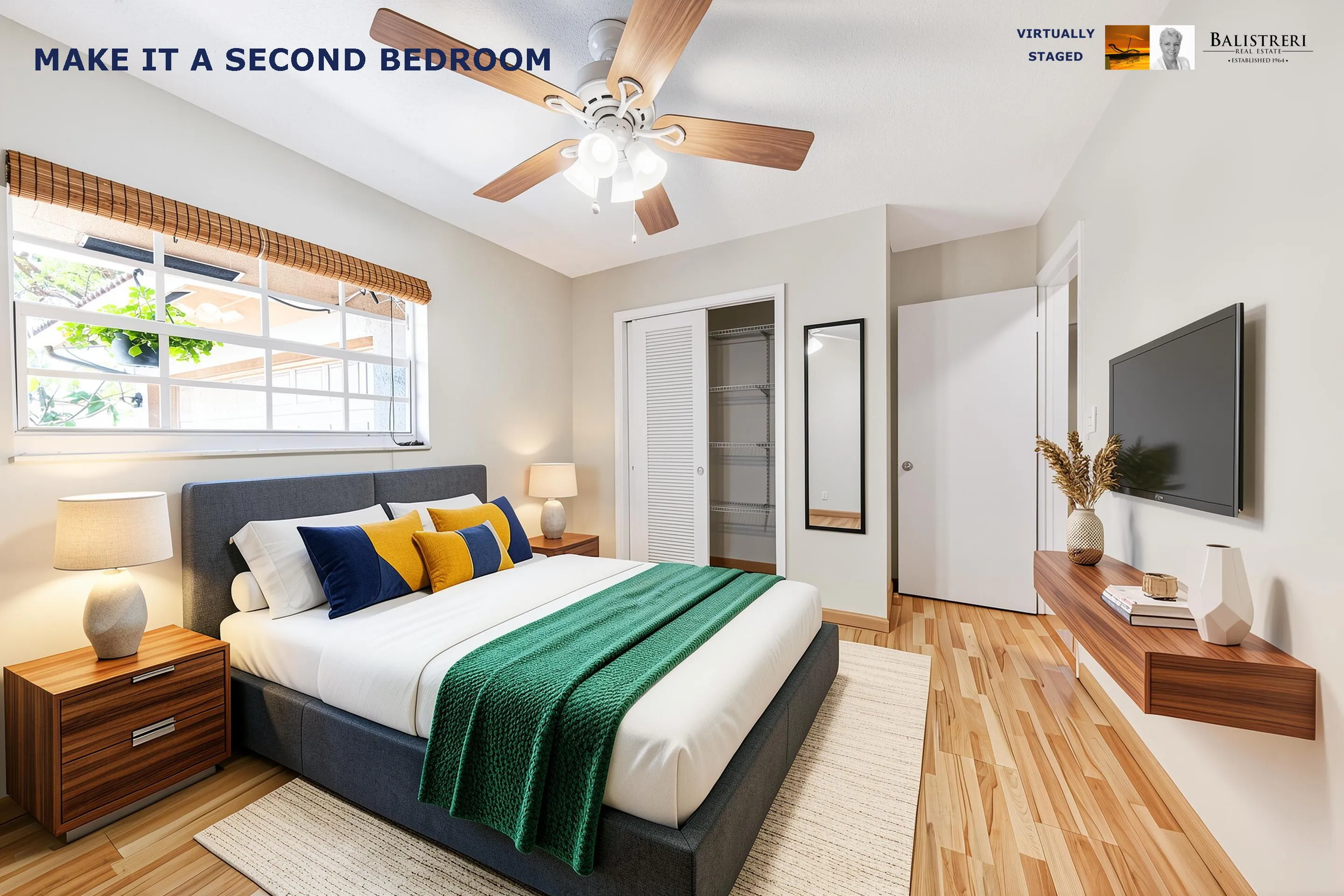 2nd bedroom - staged as bedroom