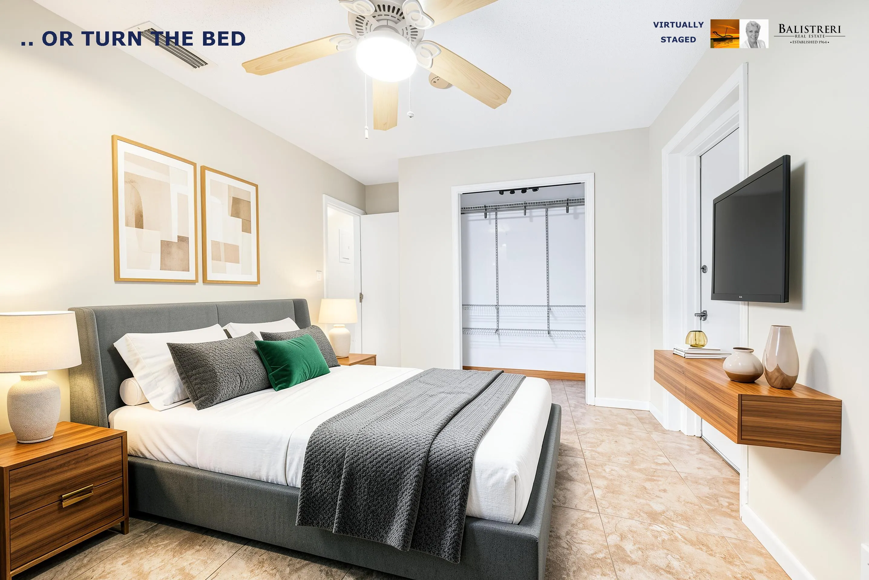 3rd bedroom - staged bedroom differnt la