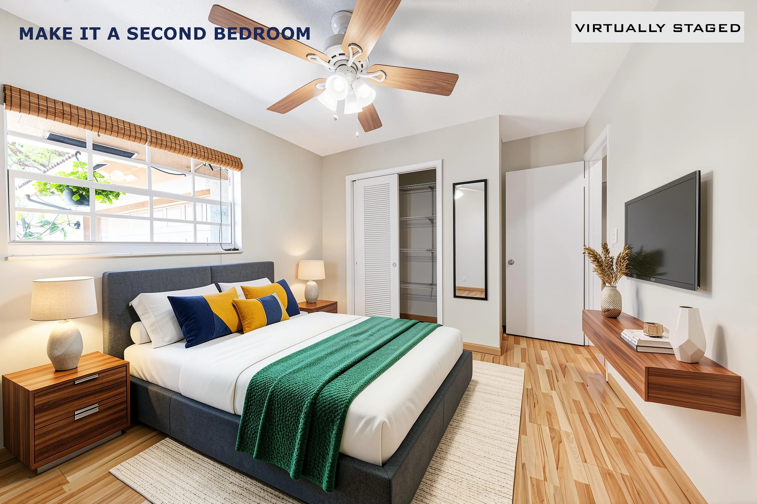 2nd bedroom - bedroom staged