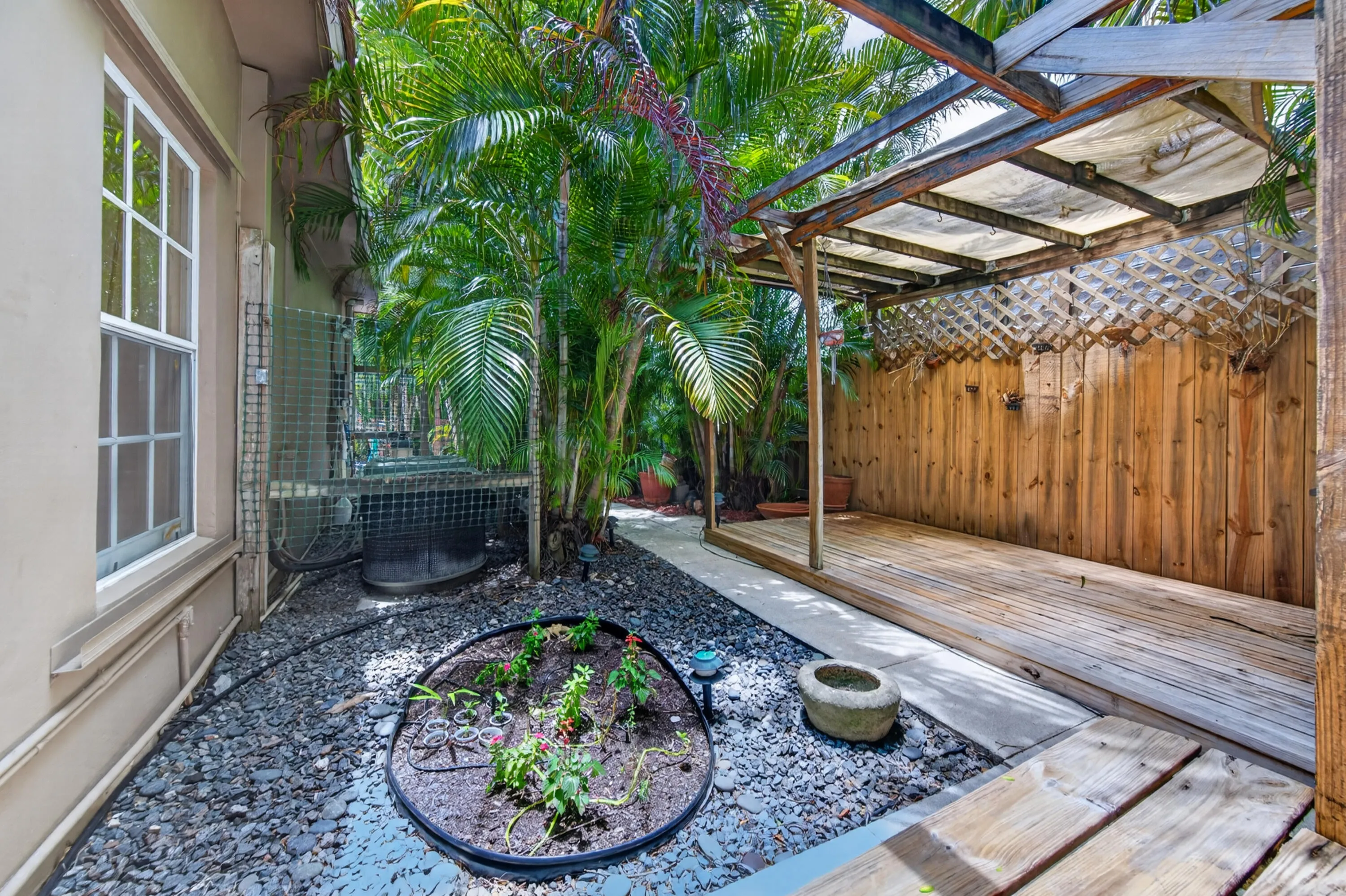 yard - to right of home