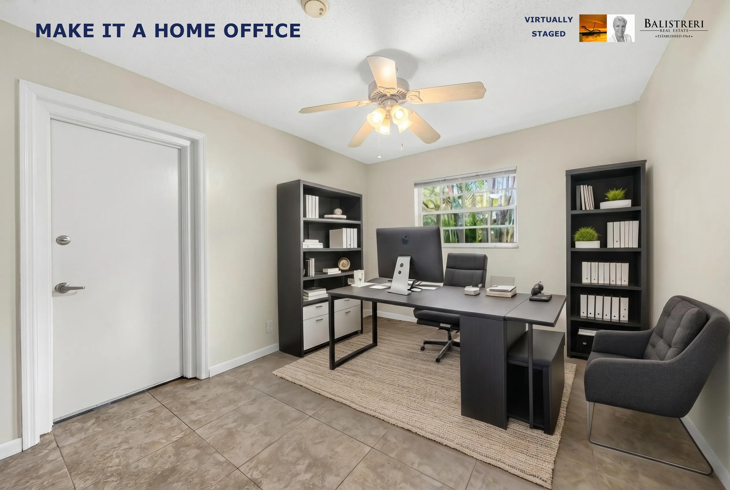 3rd bedroom - staged as office