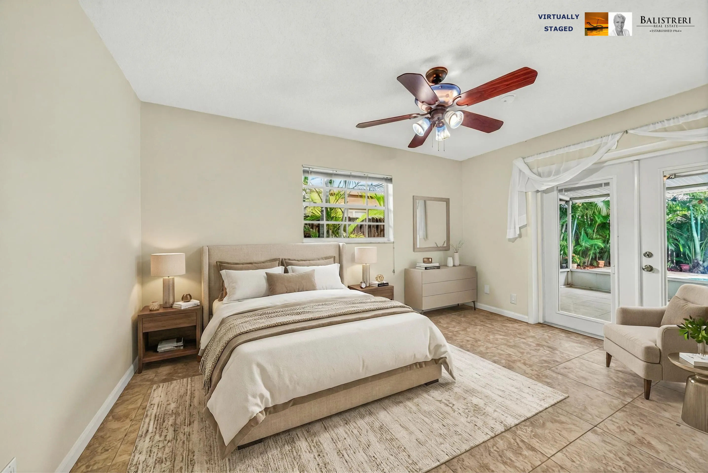 main bedroom staged