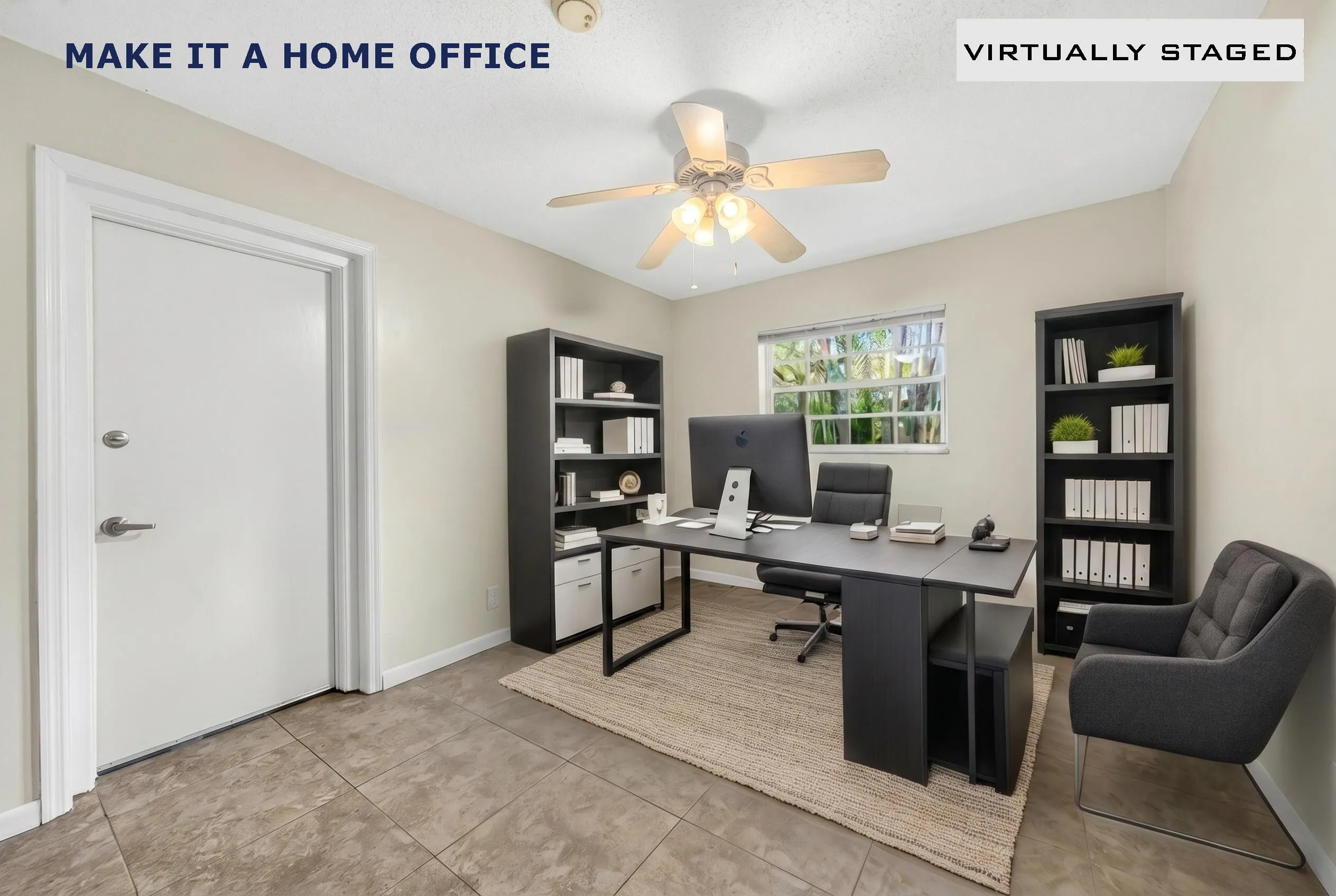 3rd bedroom - office staged