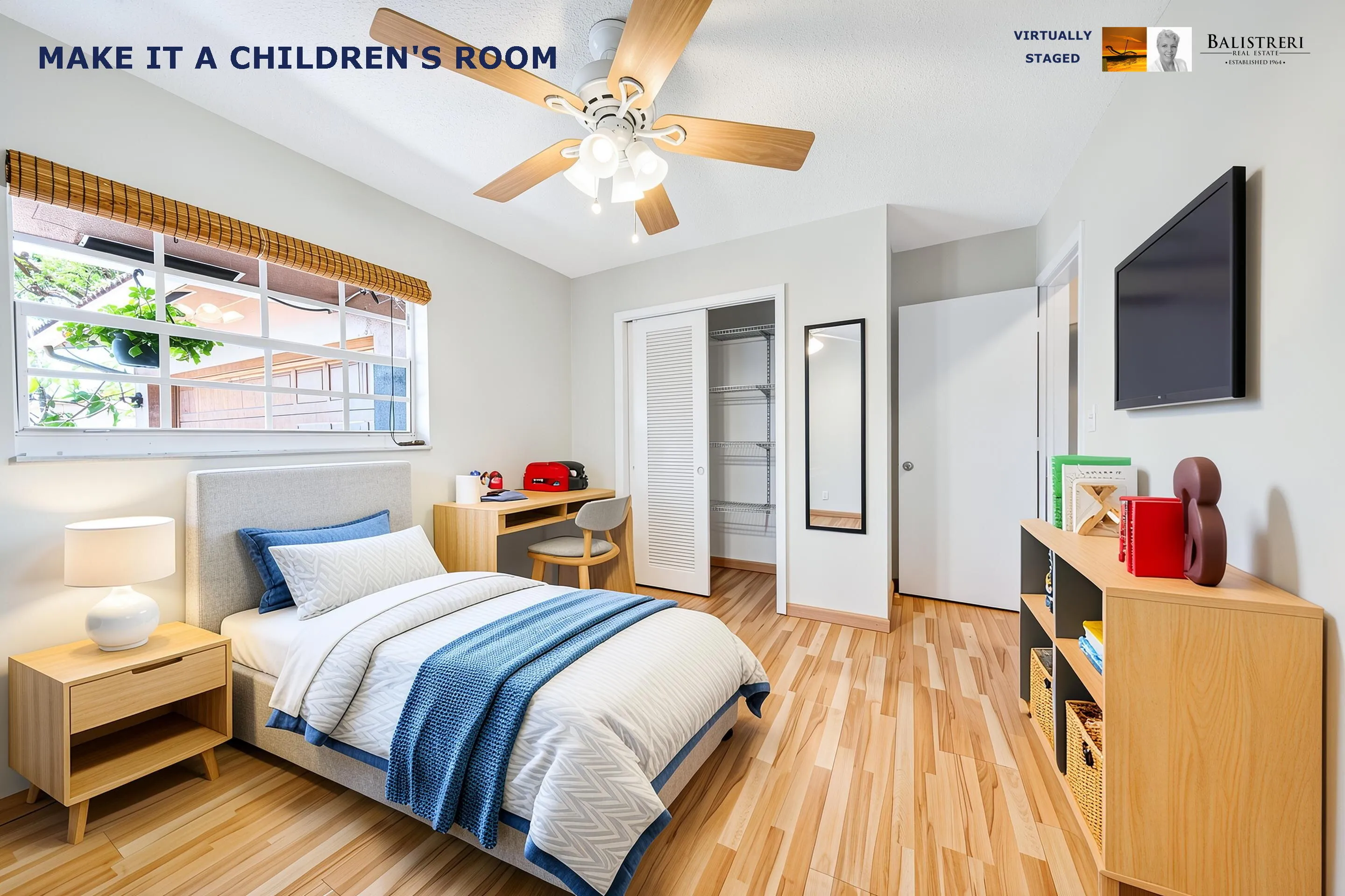 2nd bedroom - staged as kids room