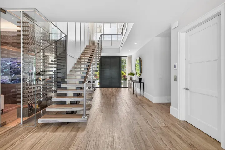 Grand Foyer with Floating Staircase