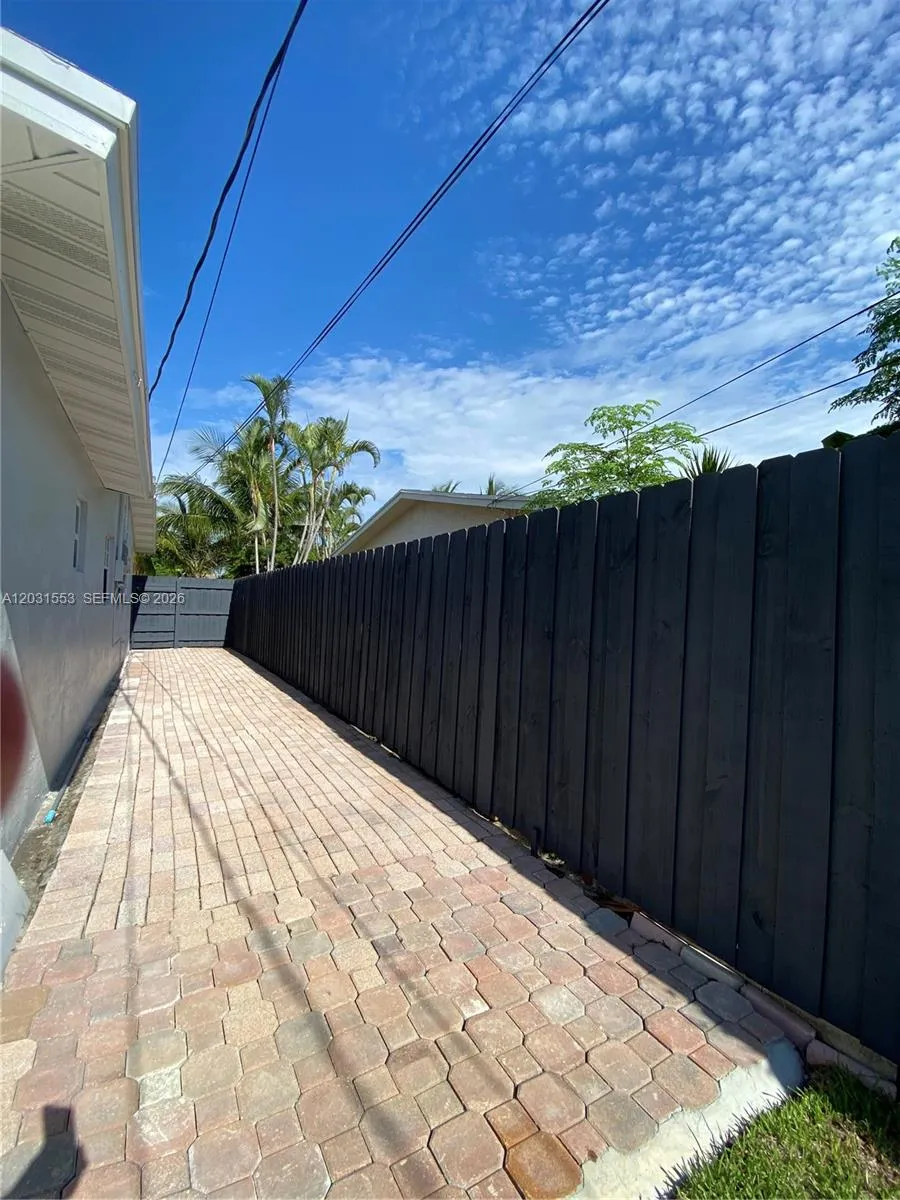 North side of house is all fence.