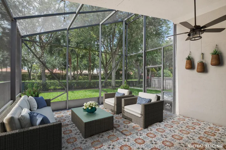 Screened and Tiles Patio