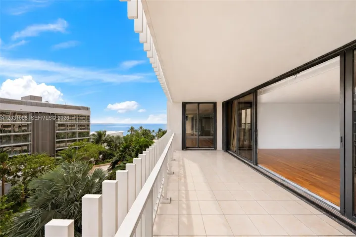 Balcony off the primary bedroom.
