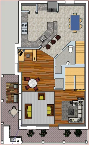 10a 2nd floor 103 livingroom and kitchen