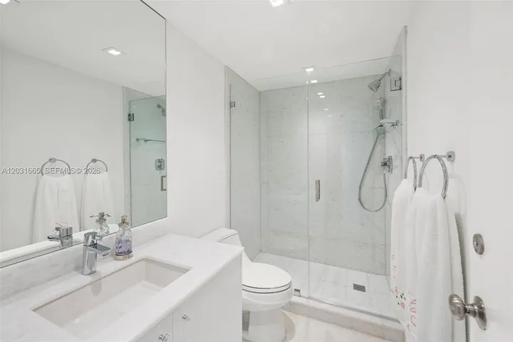 Guest bathroom adjacent to Family Room