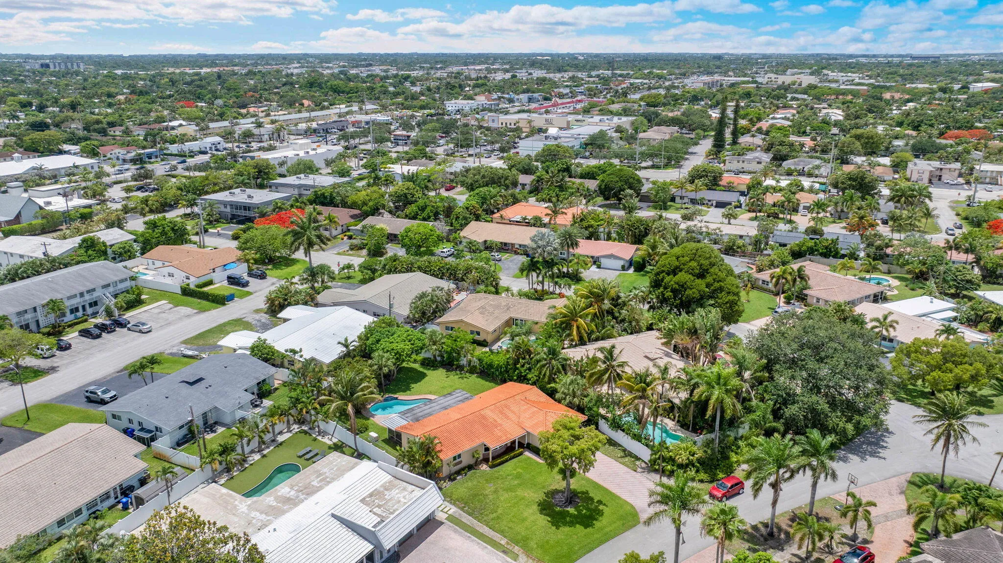 Drone view of Neighbirhood
