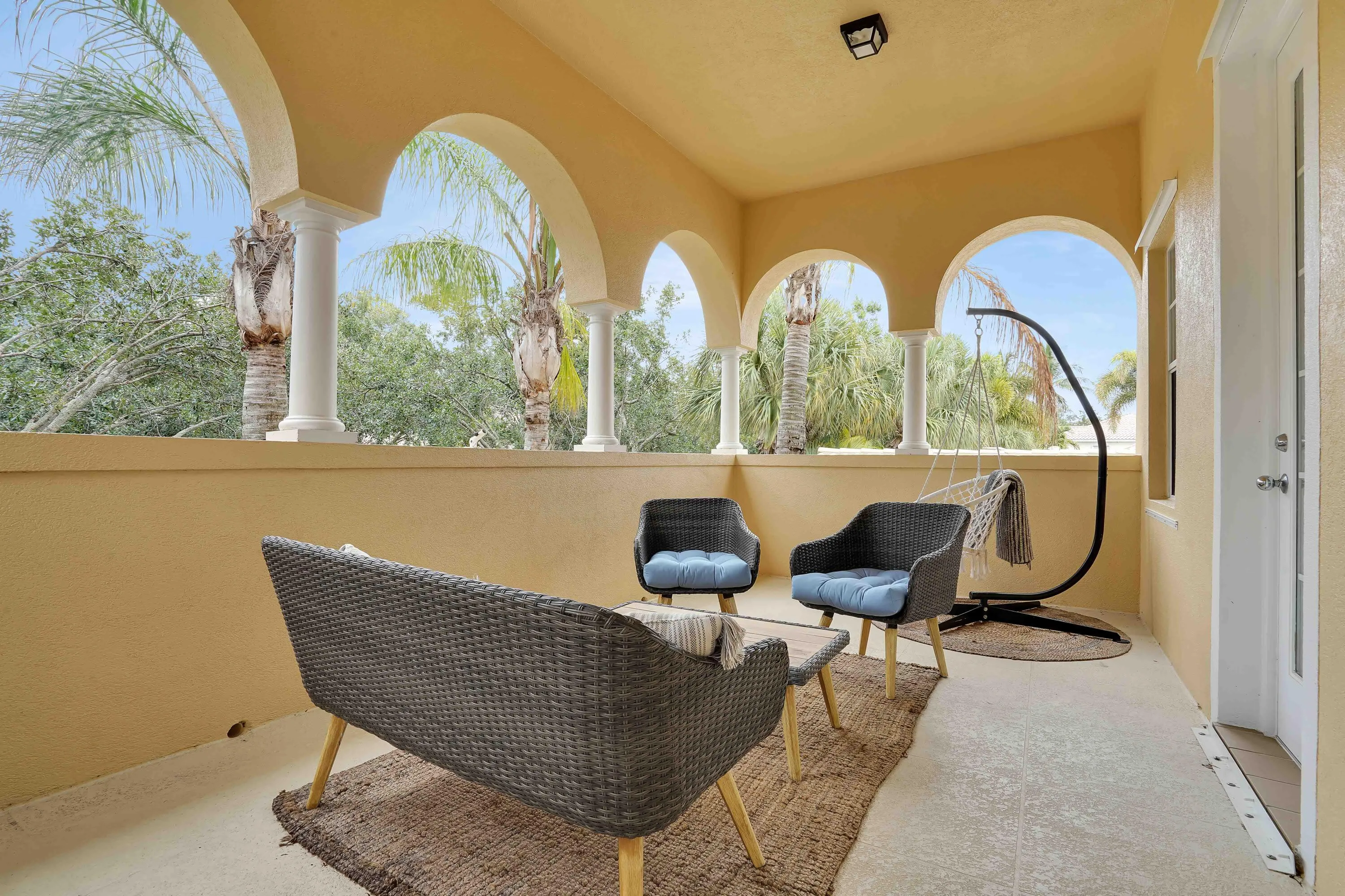 upstairs balcony