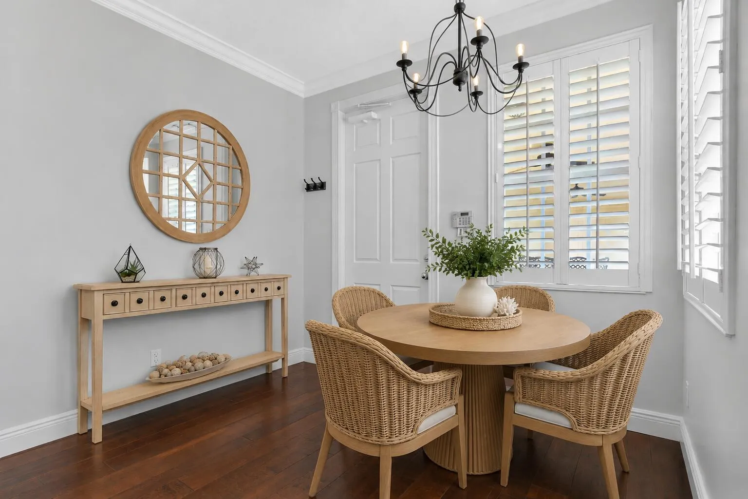 virtually staged breakfast nook