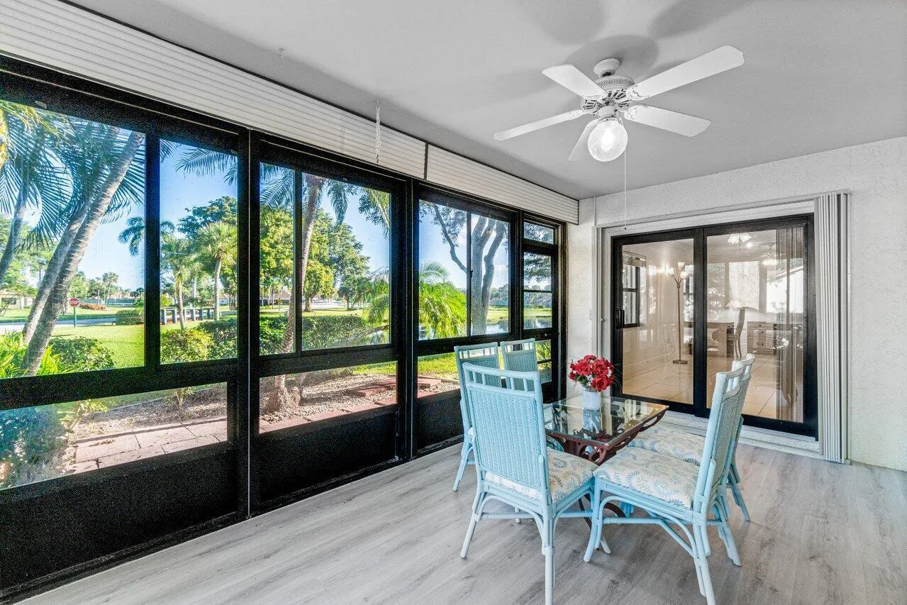 Enclosed Patio Overlooking Lake & Golf