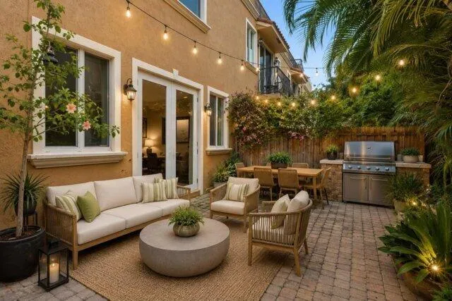 Private Patio Area, Virtually Staged