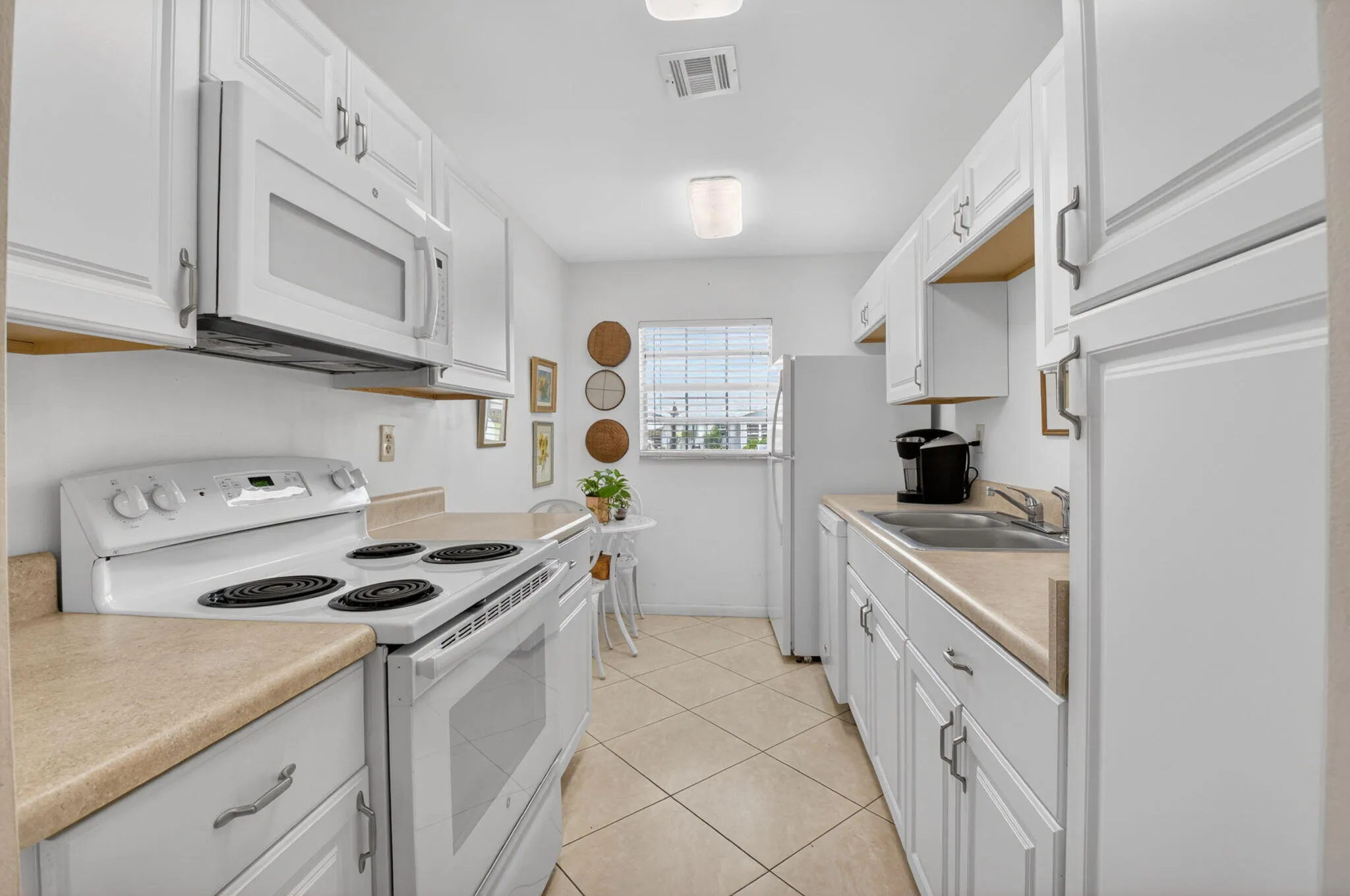 Bright galley kitchen