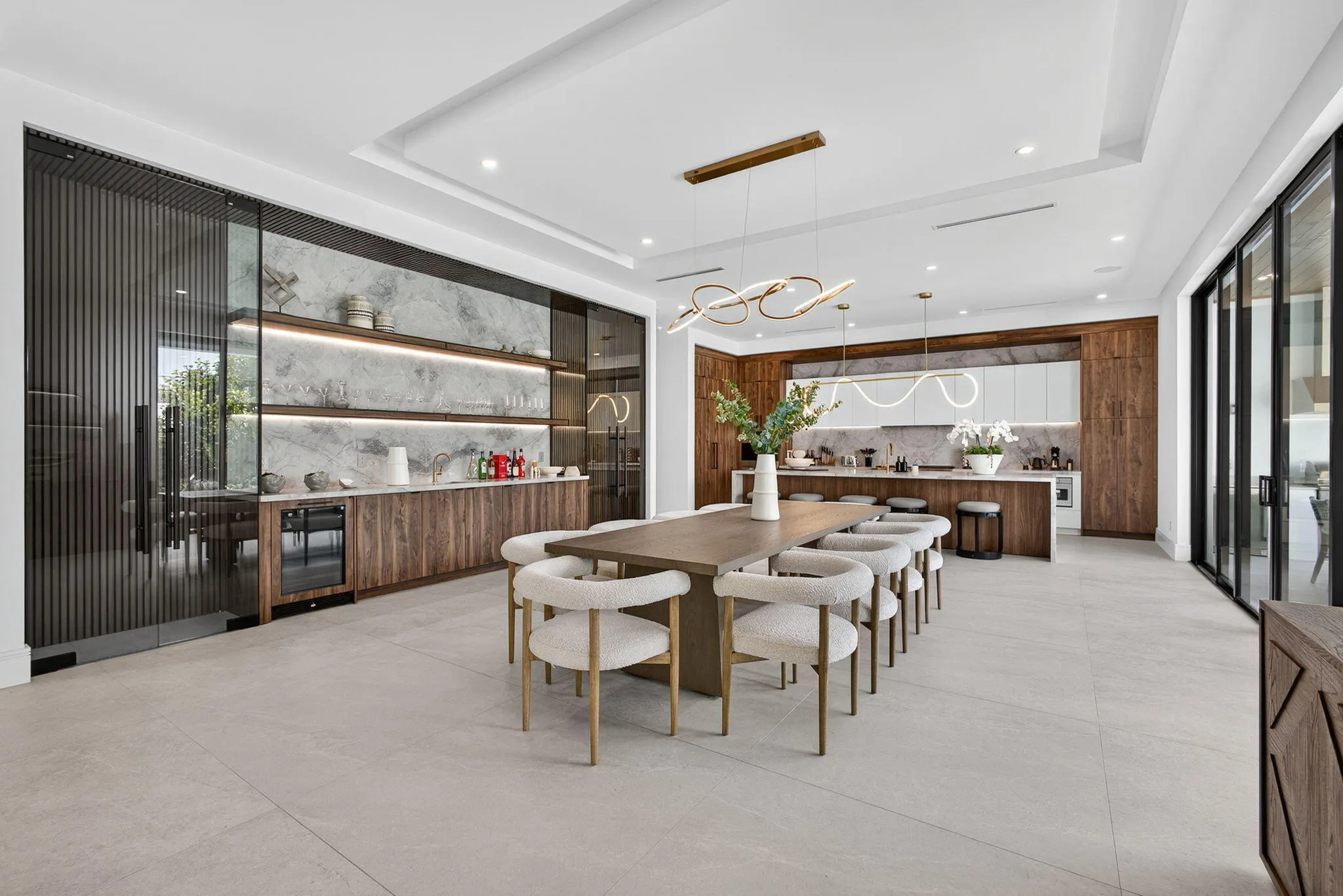 Dining room and wet bar