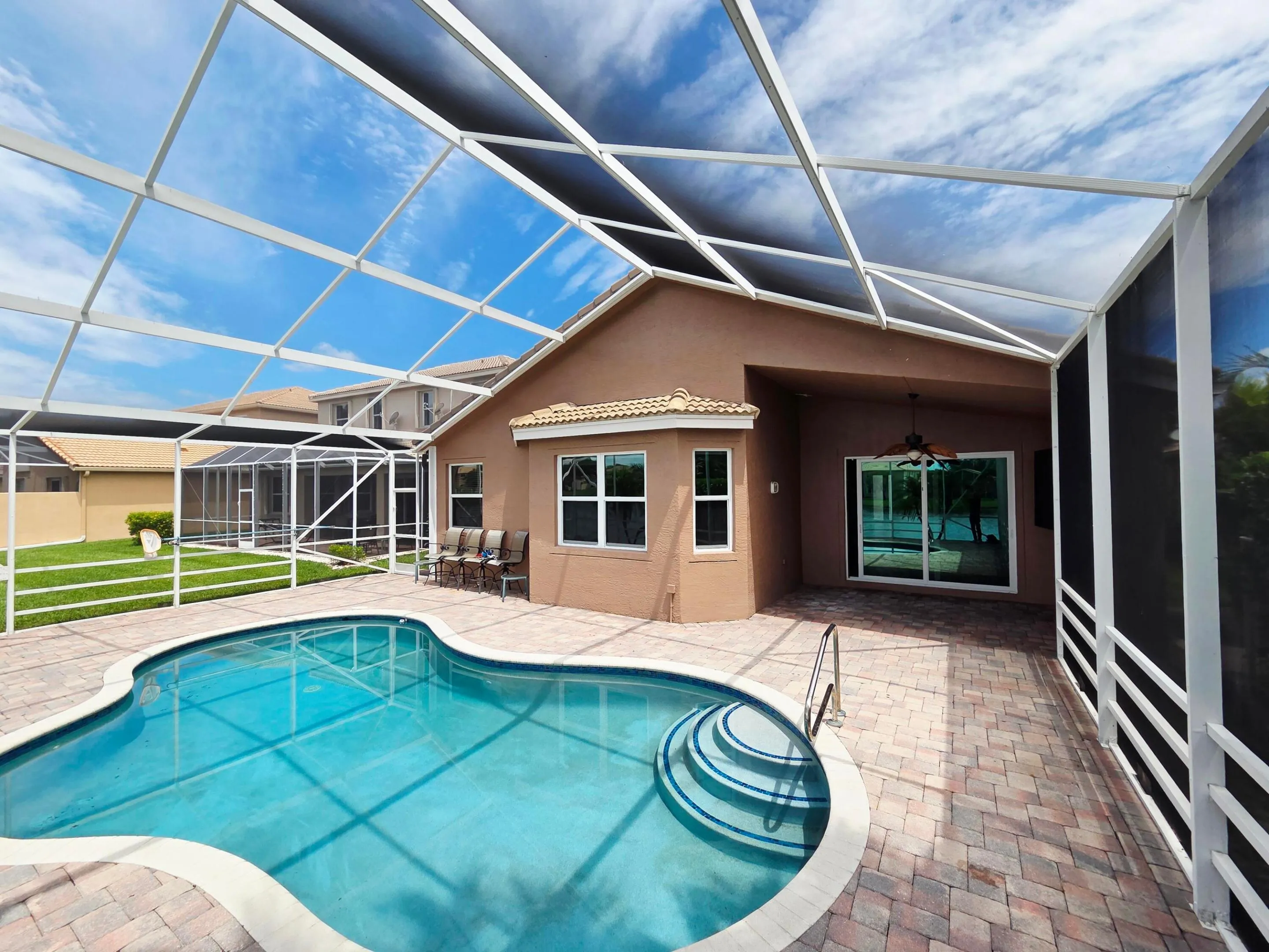 Pool Patio Pavers with Heated Pool