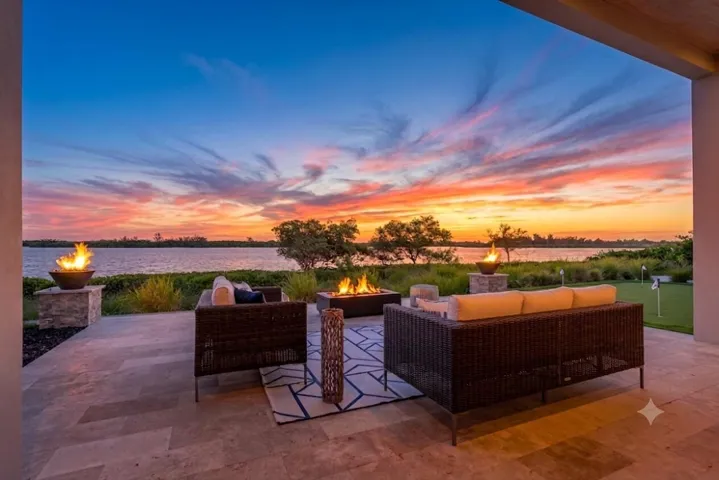 Twilight river view