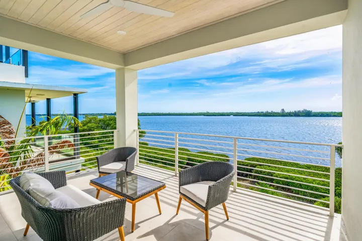 Enjoy amazing sunrises from your private covered patio with captivating river views.