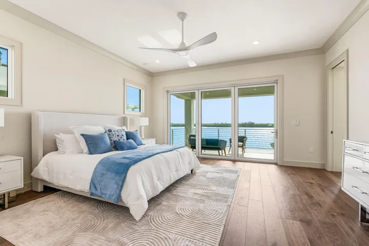 Primary bedroom with views overlooking the Indian River Lagoon