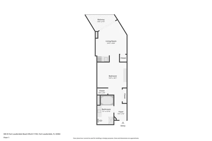 Floor Plan Unit# 1103_505 N Fort Lauderd